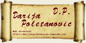 Darija Poletanović vizit kartica